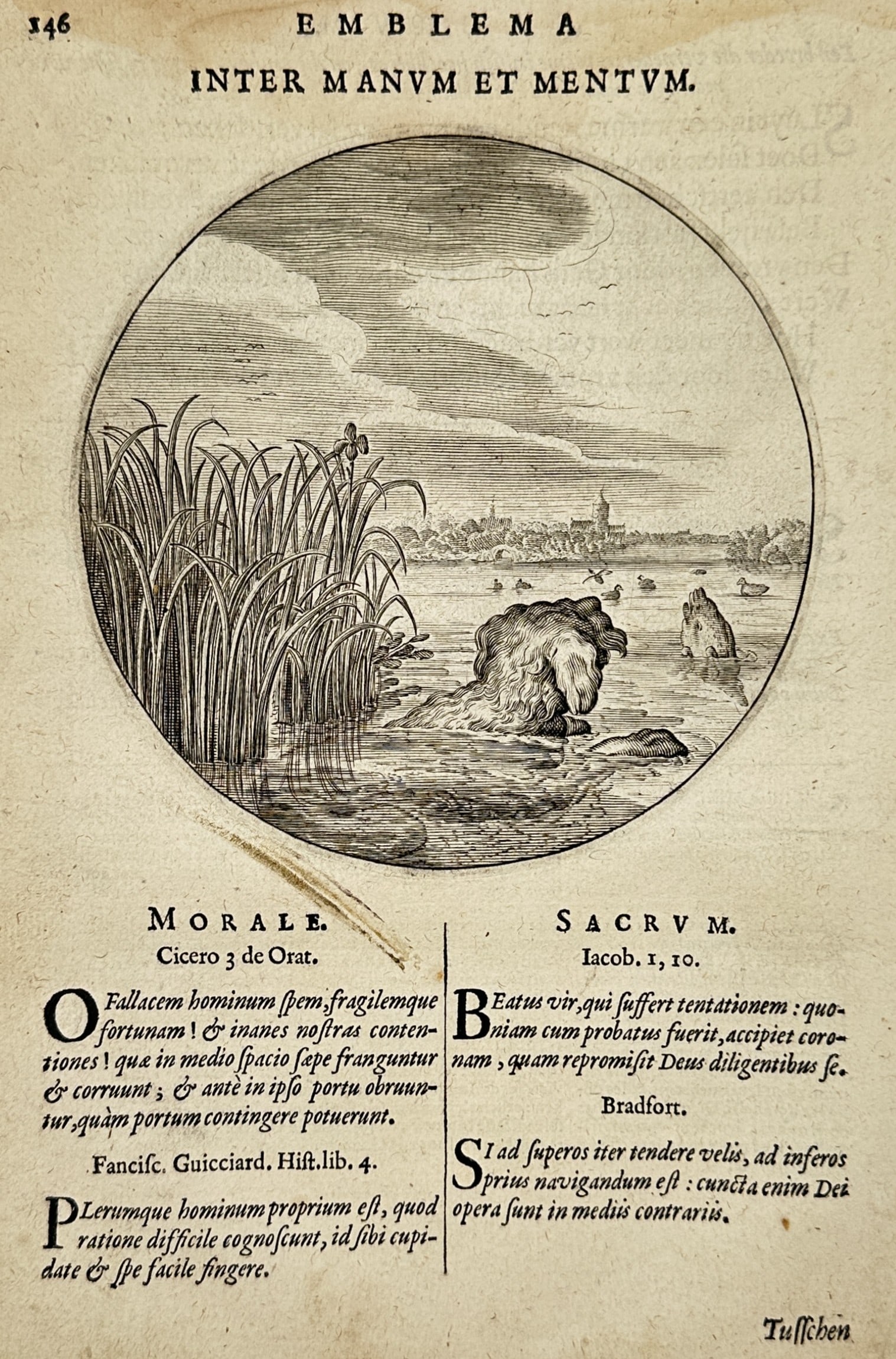 Jacob Cats (1577–1660) – Inter Manum et Mentum – engraving (1627) (1 of 2)