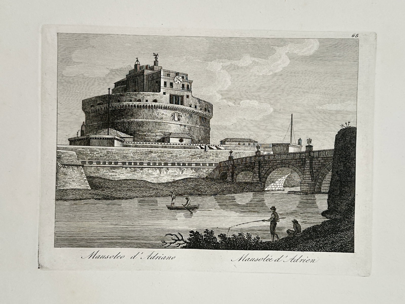 Giovanni Battista Piranesi (1720–1778) – Mausoleum of Hadrian – Etching (1 of 2)