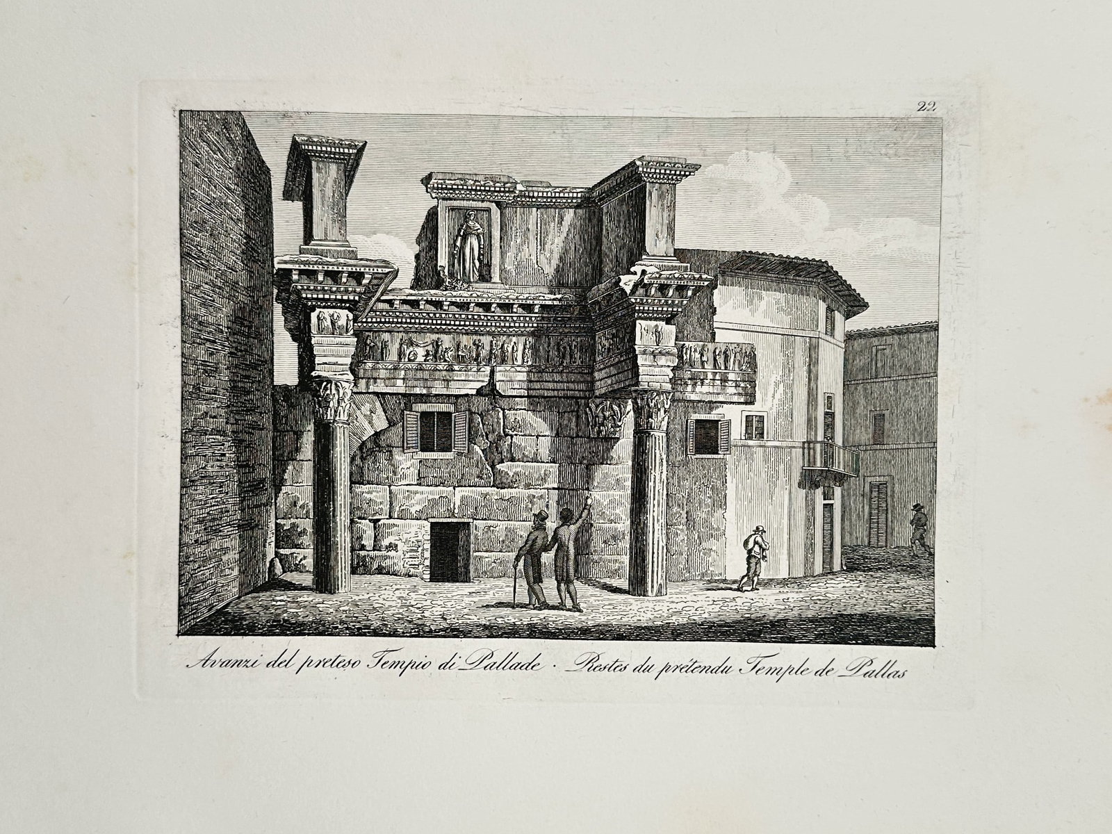 Giovanni Battista Piranesi (1720–1778) – Remains of the So-called Temple of Pallas – Etching (1 of 2)