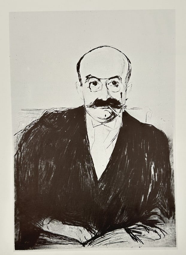 Edvard Munch (1863–1944), after – Portrait of Max Linde – Offset print (20th Century) (1 of 2)