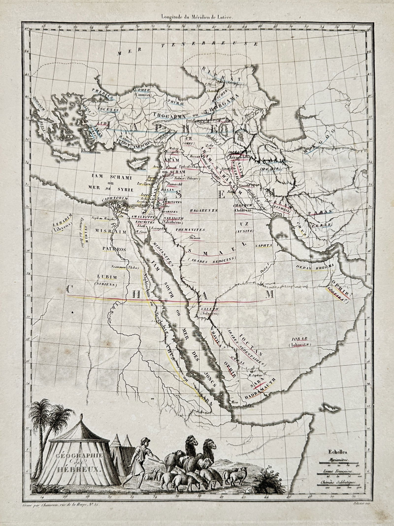 Conrad Malte-Brun (1775–1826) – Map of the Middle East and surrounding regions (1 of 2)