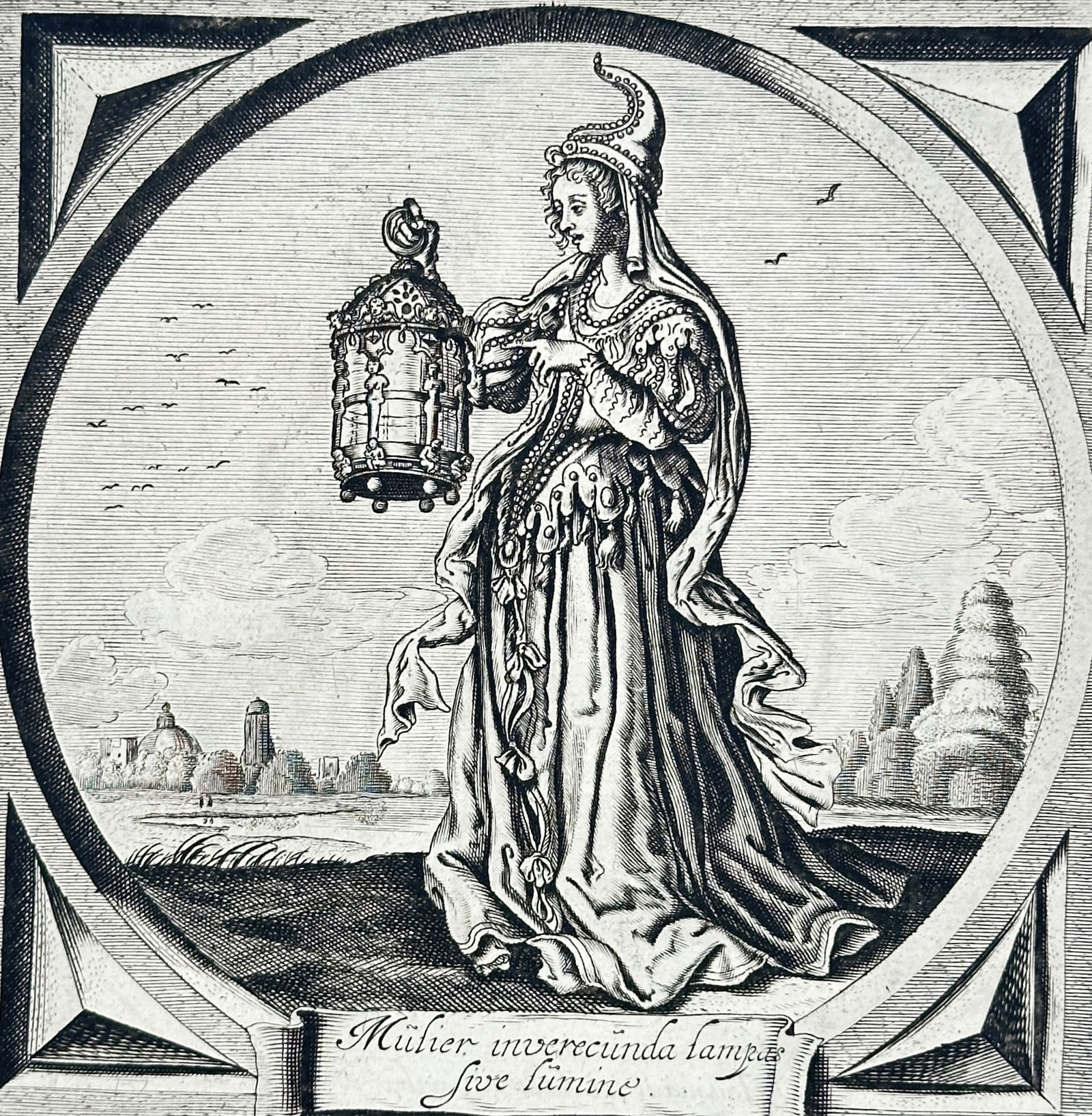 Jacob Cats (1577–1660) – Modesty is a fine lantern – engraving (1627) (1 of 3)