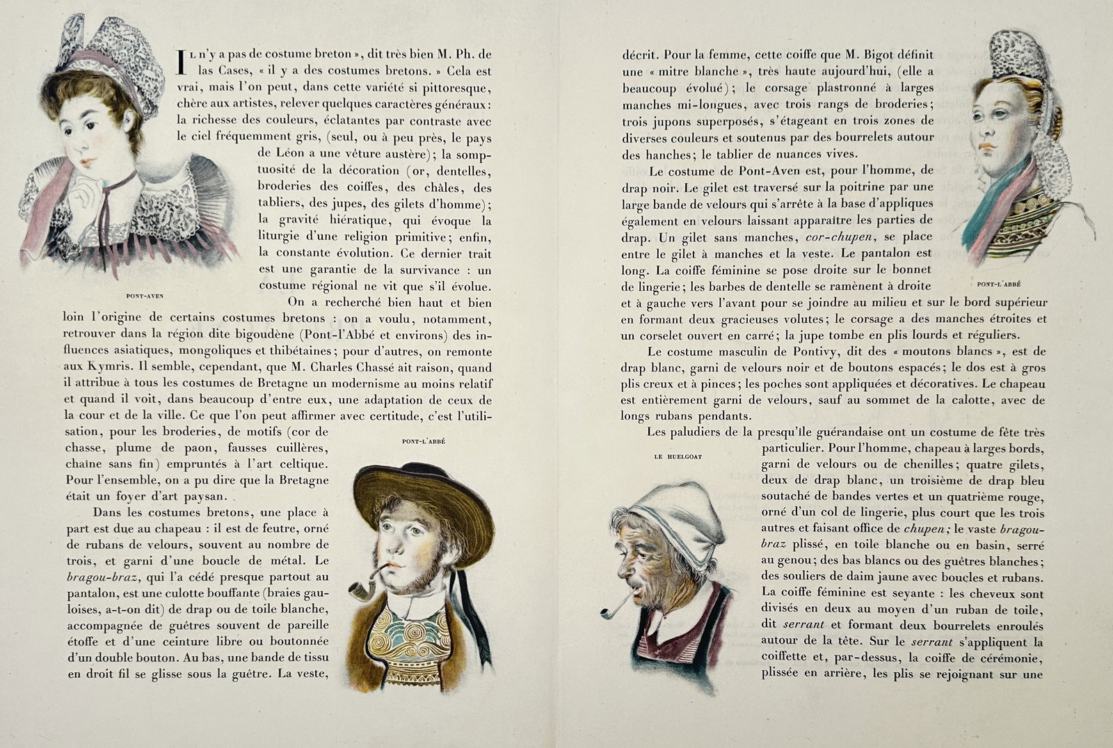 Charles Brun (1825–1908) – Breton Costumes and Folk Portraits – Lithograph (20th Century) (1 of 2)