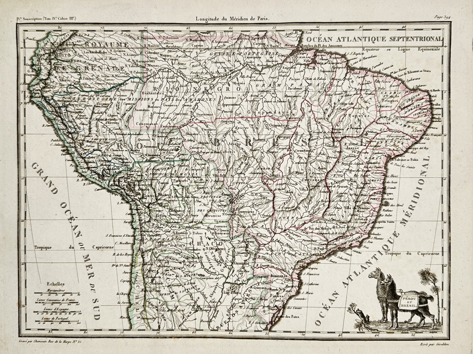 Conrad Malte-Brun (1775–1826) – Map of South America – Etching (1812) (1 of 2)