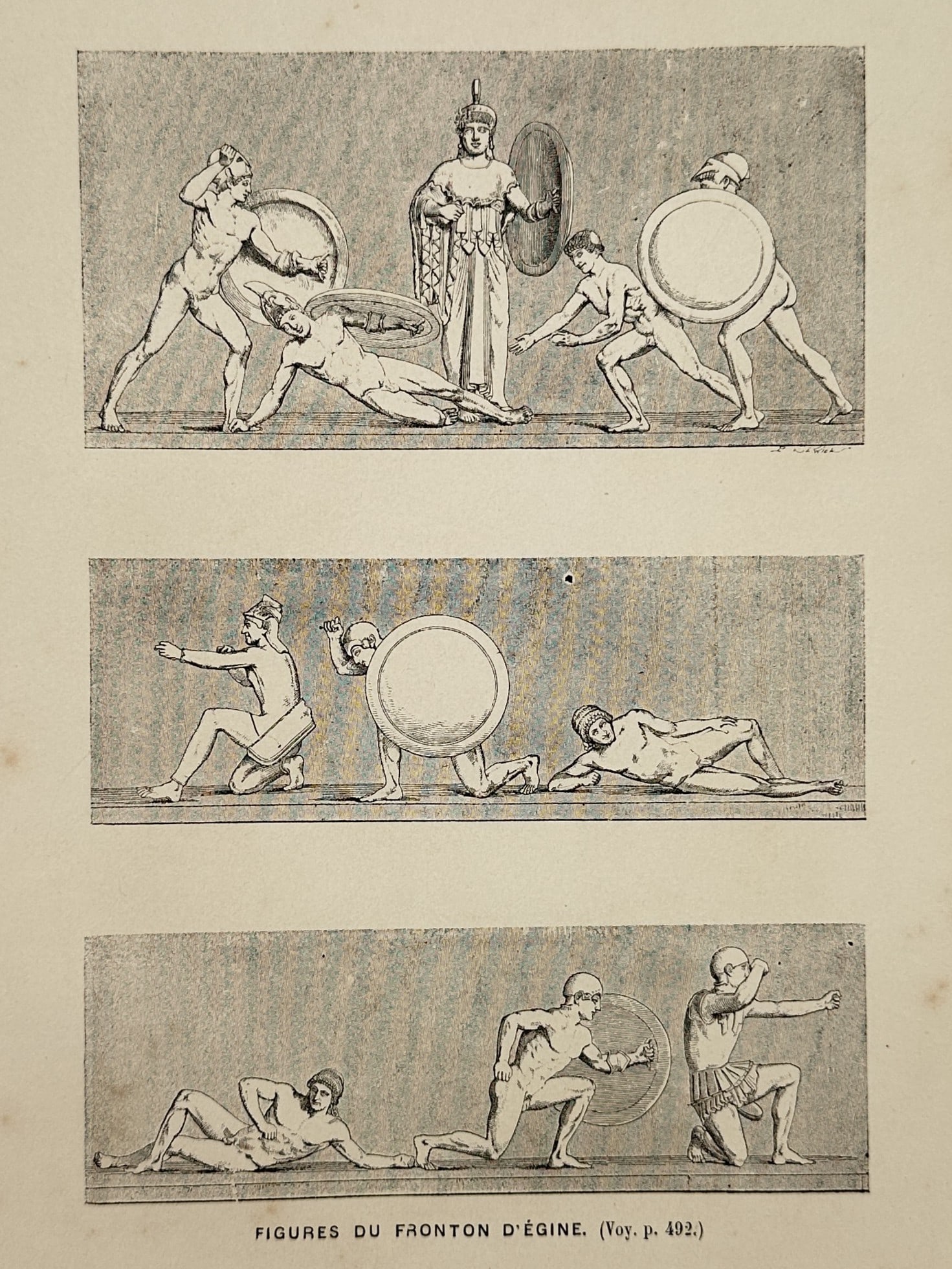 Stanislaw Ksawery Krukowski (1811–1884) – Figures from the Aphaia Pediment at Aegina (1 of 2)