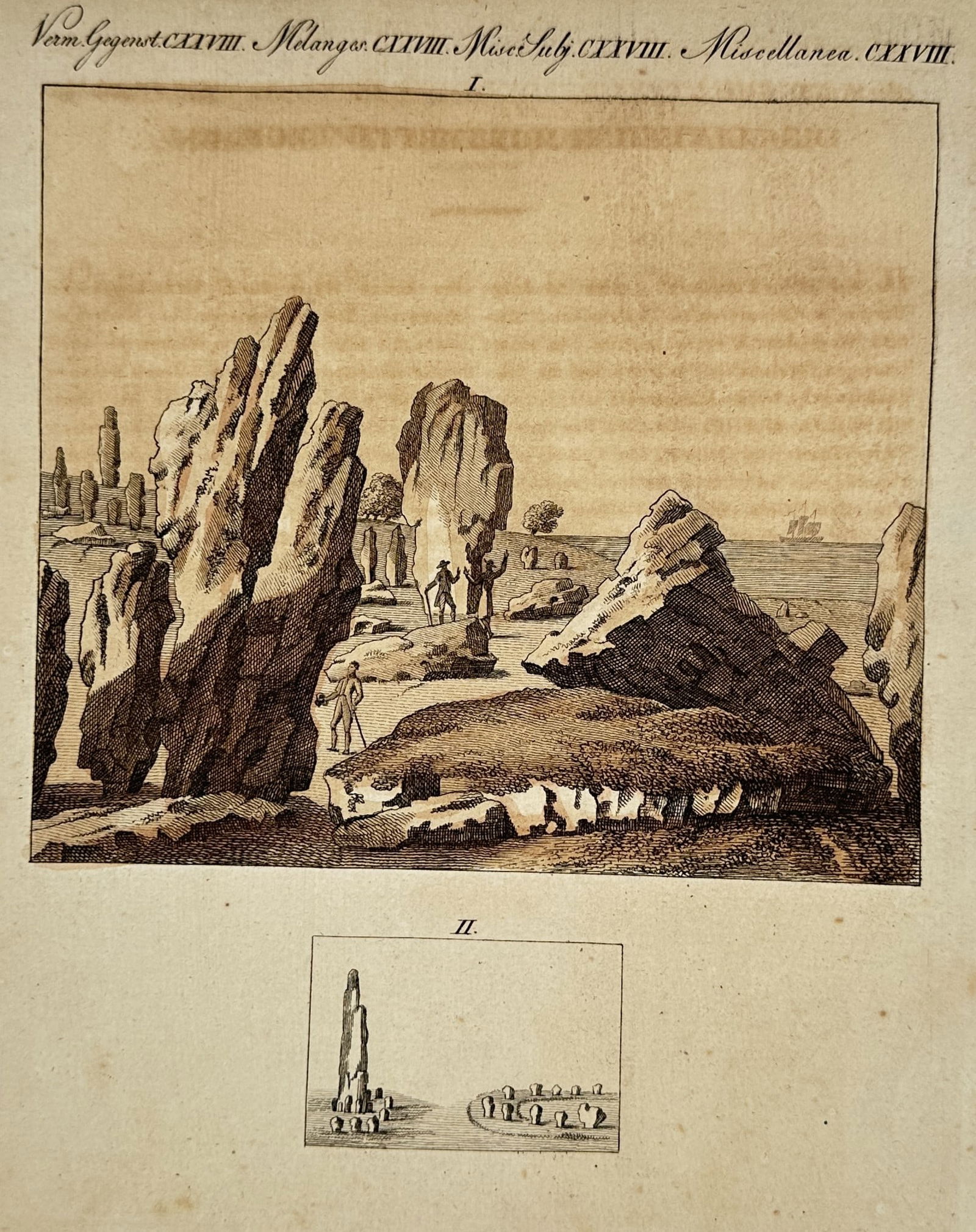 Friedrich Justin Bertuch – Standing Stones of Carnac France – Engraving (1801) (1 of 2)