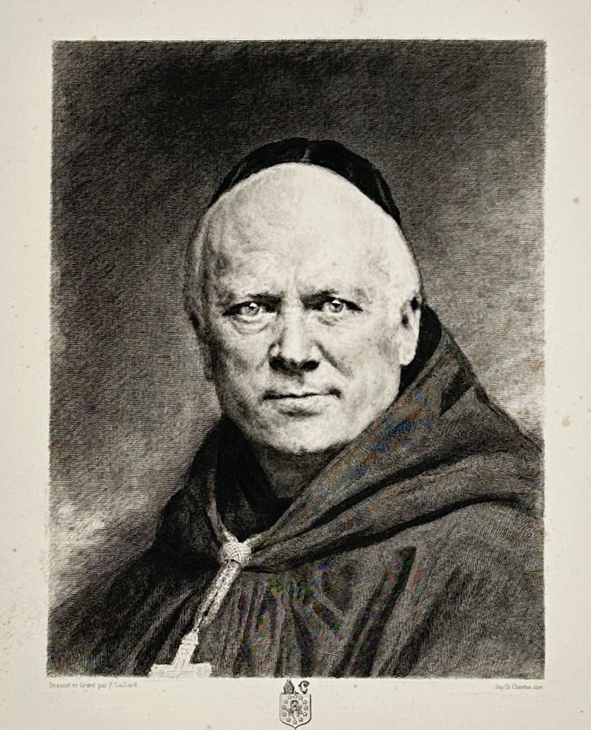 Claude Ferdinand Gaillard (1834–1887) – Portrait of Dom Prosper Guéranger – Etching (1878) (1 of 2)