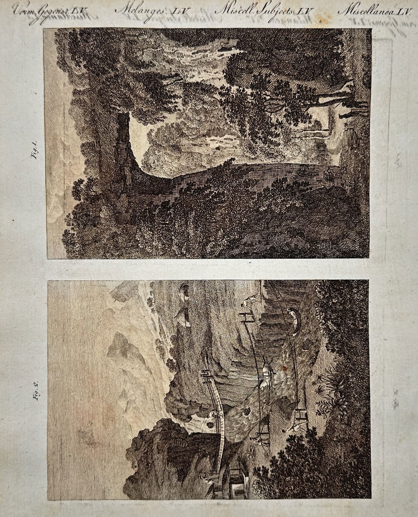 Friedrich Justin Bertuch – Views of Natural Bridges – United States – Etching (1805) (1 of 2)