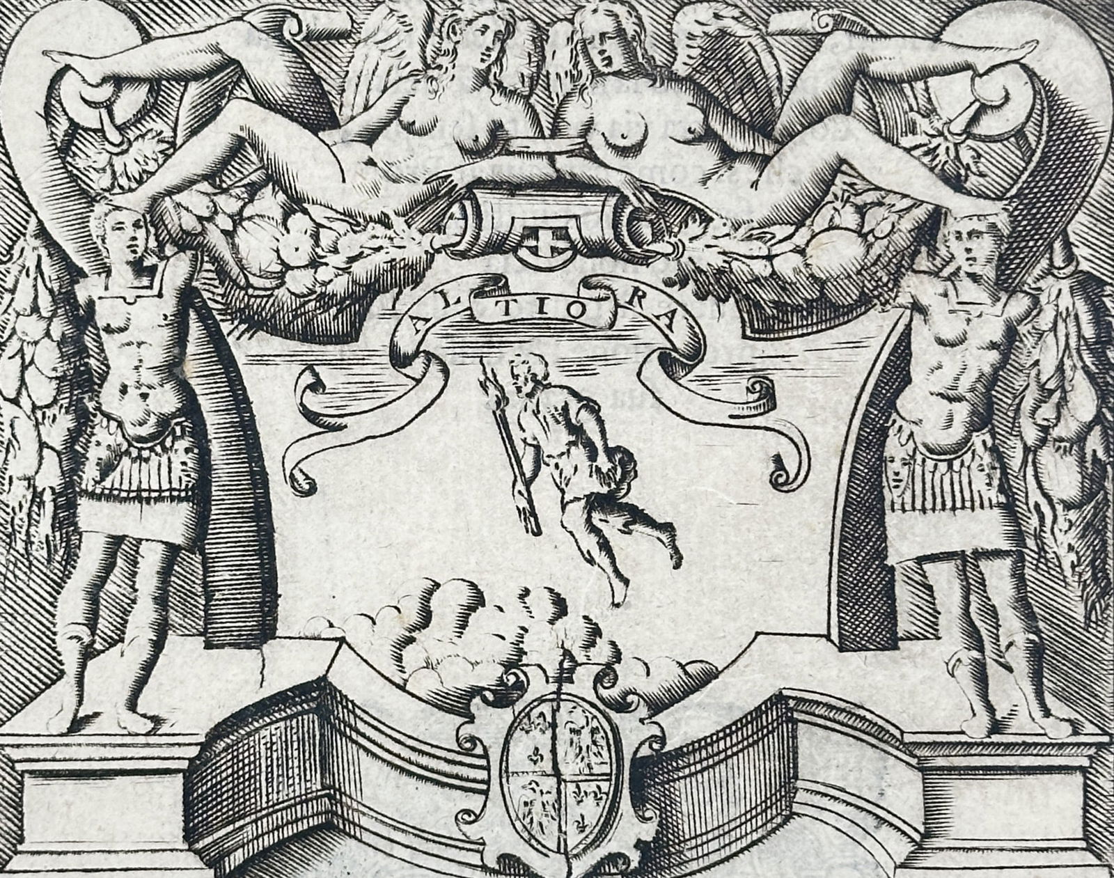 Girolamo Ruscelli (1504–1566) – Emblem of Luigi d’Este, Cardinal of Ferrara – Engraving (1 of 3)