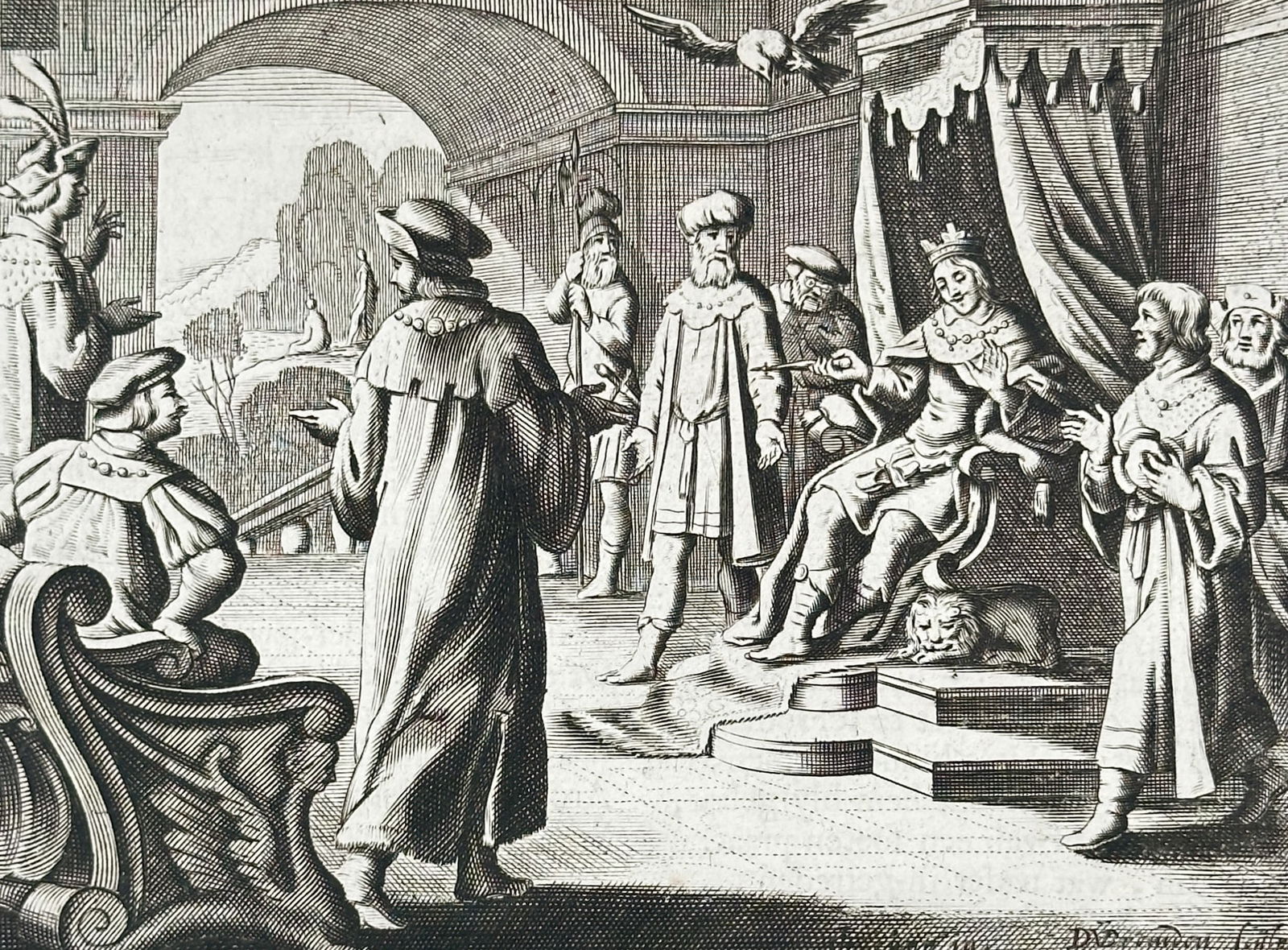 Jacob Cats (1577–1660) – Psammetichus and the Maiden – Woodcut (1658) (1 of 3)