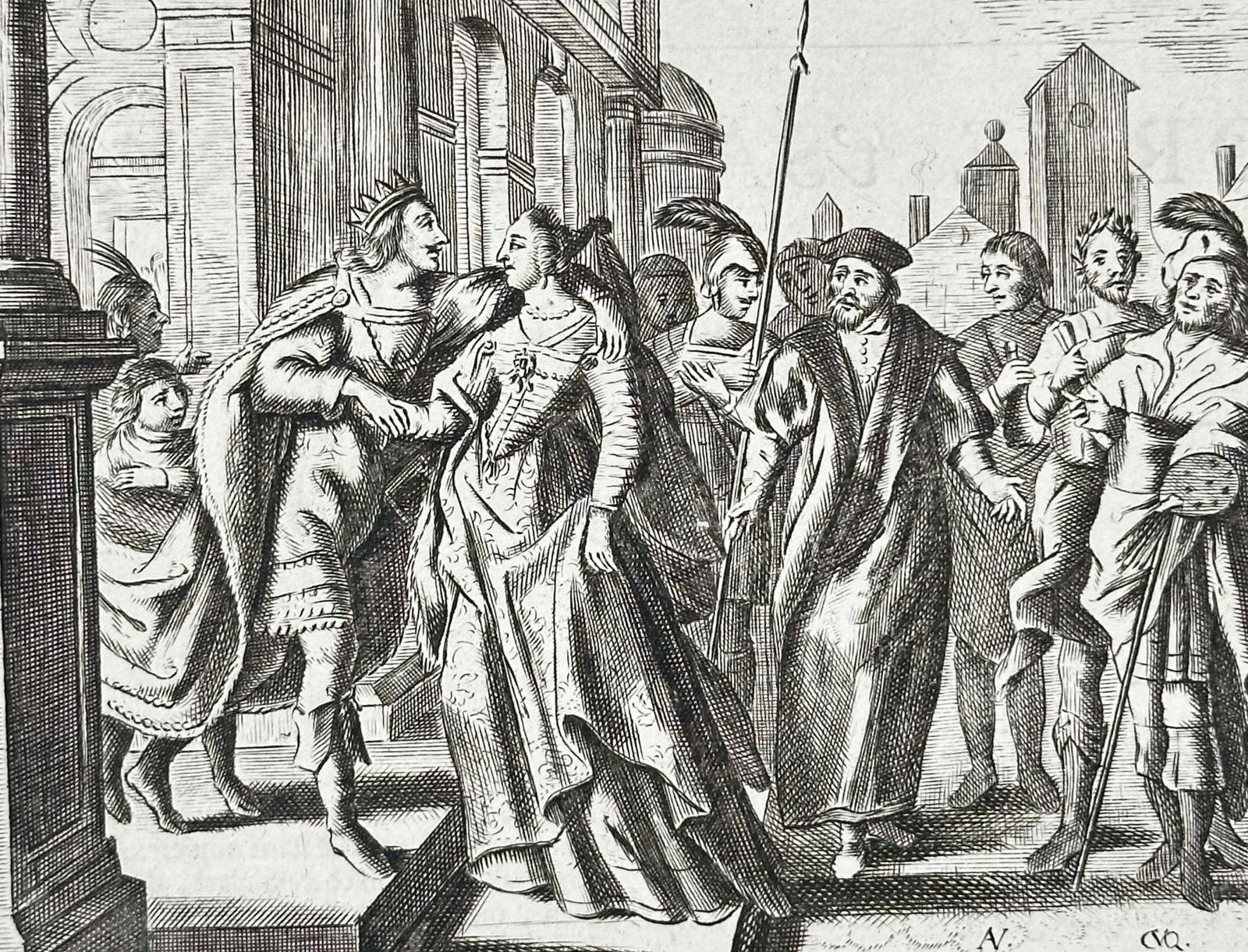 Jacob Cats (1577–1660) – Psammetichus and the Maiden – Woodcut (1658) (1 of 3)