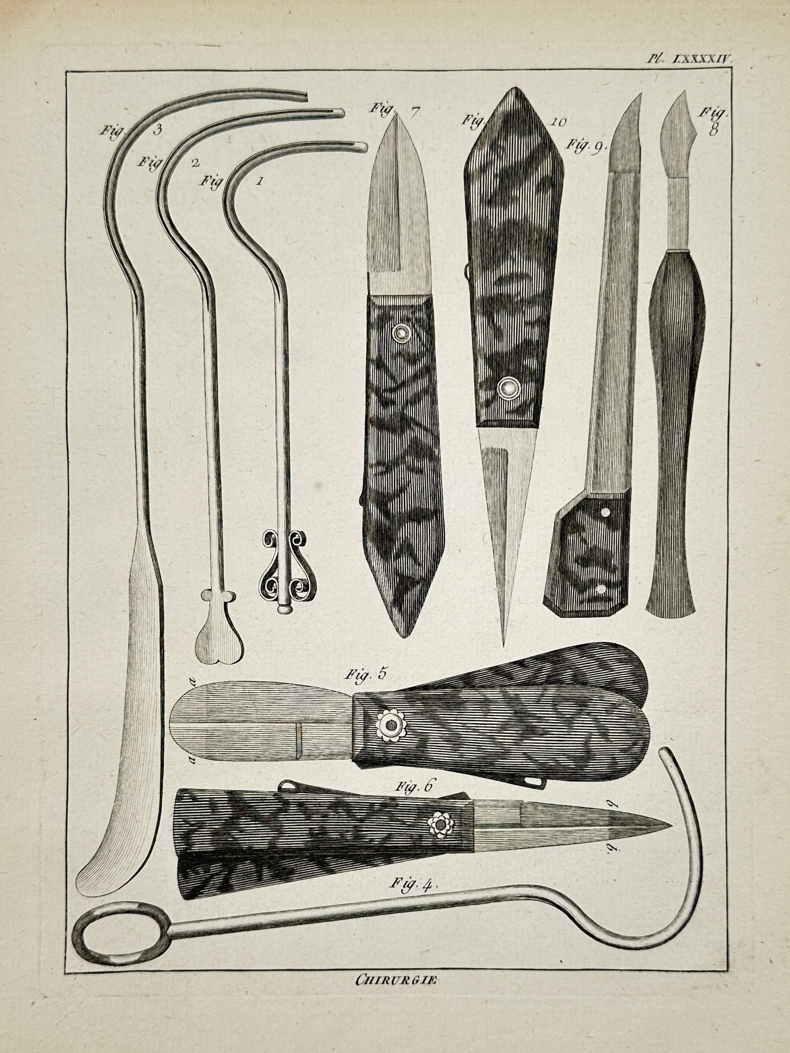 Robert Benard (1734–1777) – Study of Surgical Instruments – Engraving (1771) (1 of 2)