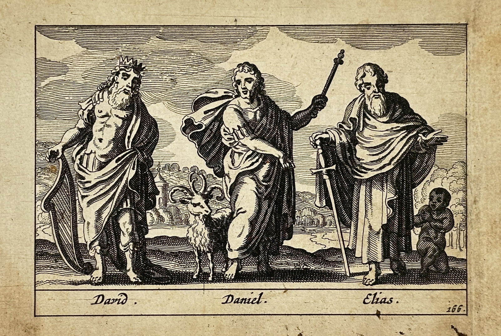 Pieter Schut (1618–1660) – David, Daniel, and Elias – Engraving (1659) (1 of 2)
