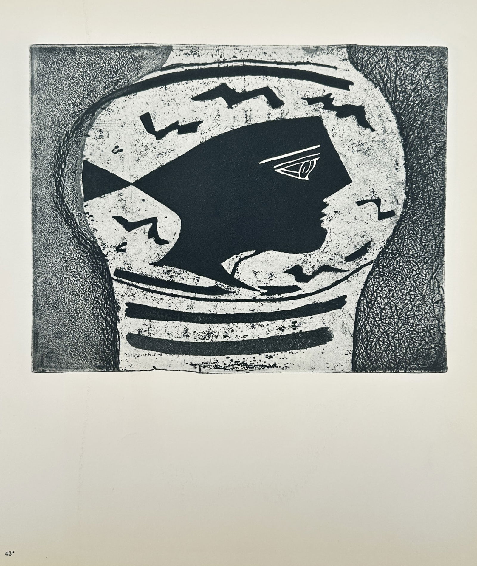 Georges Braque (1882–1963), after – Greek Head – Offset print (20th Century) (1 of 2)