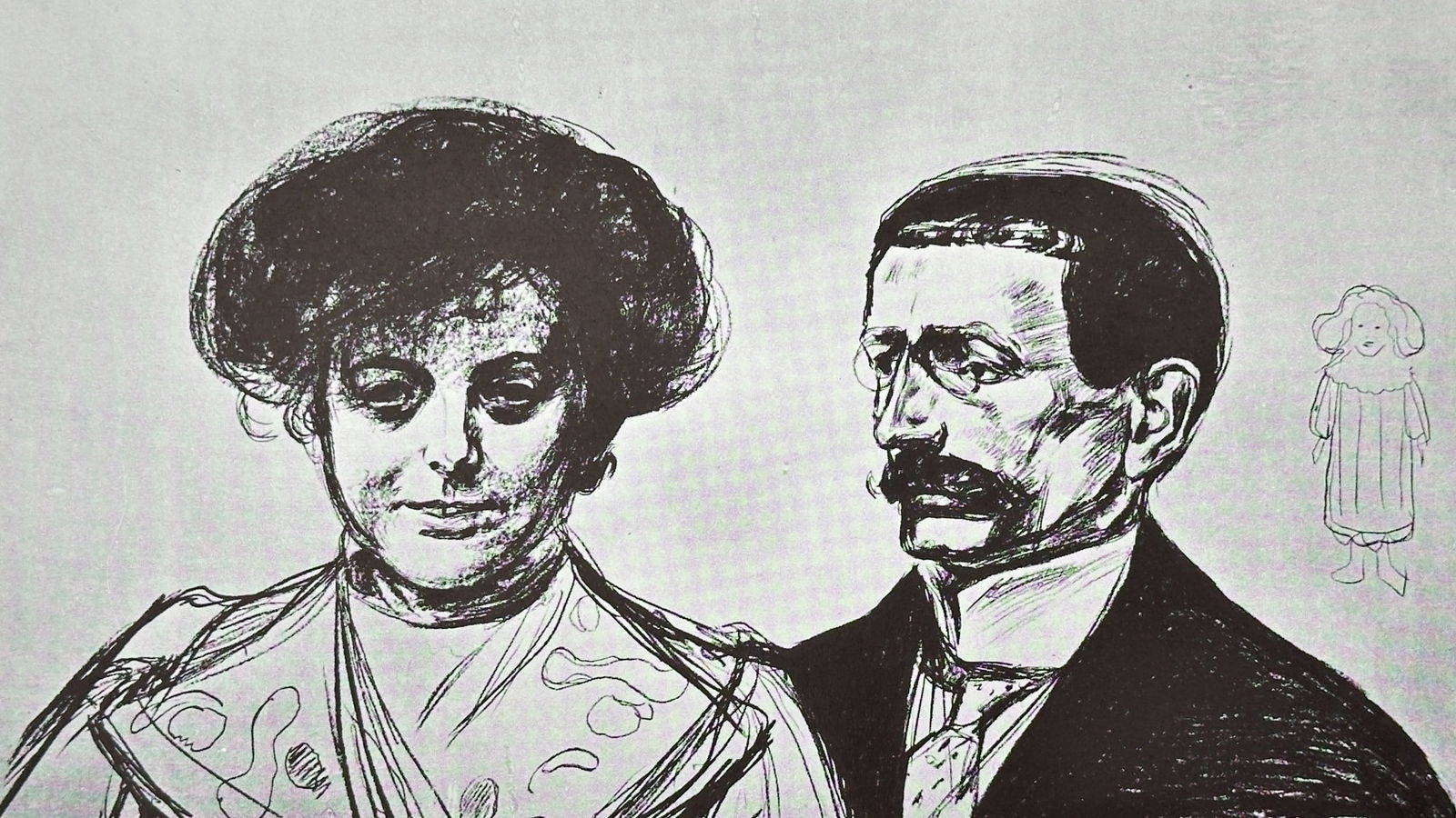 Edvard Munch (1863–1944), after – Double Portrait – Offset print (20th Century) (1 of 3)