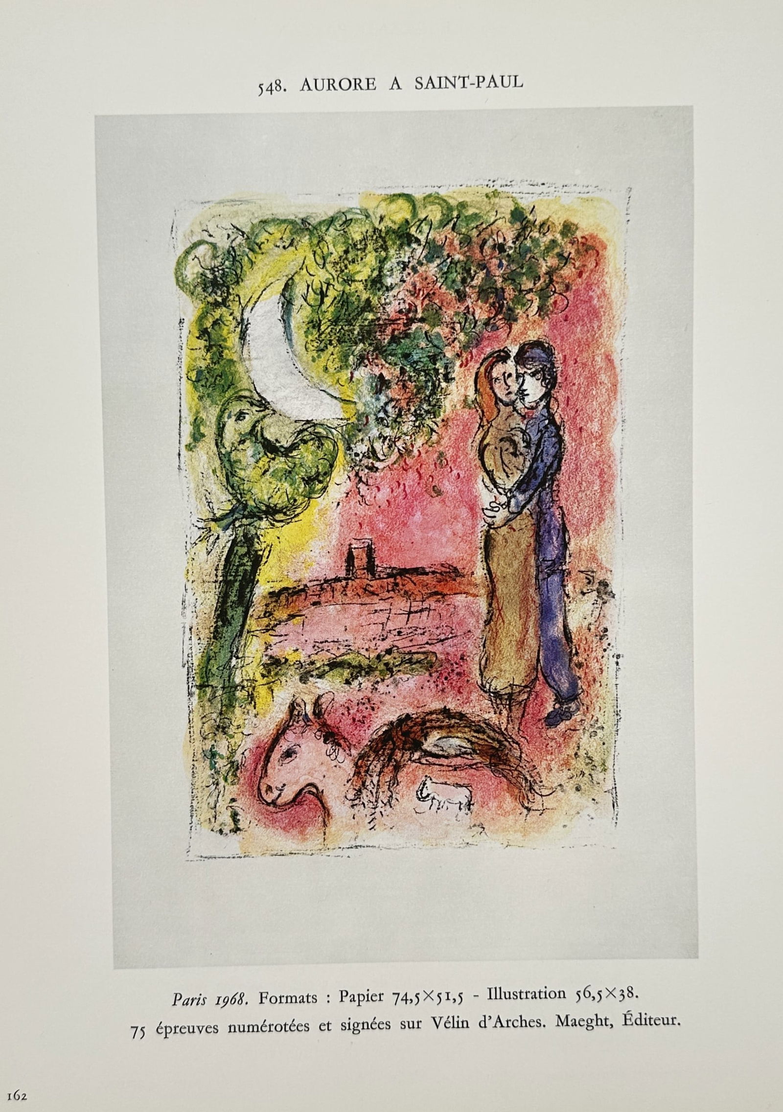 Marc Chagall (1887–1985), after – Dawn in Saint-Paul – Offset print (20th Century) (1 of 2)