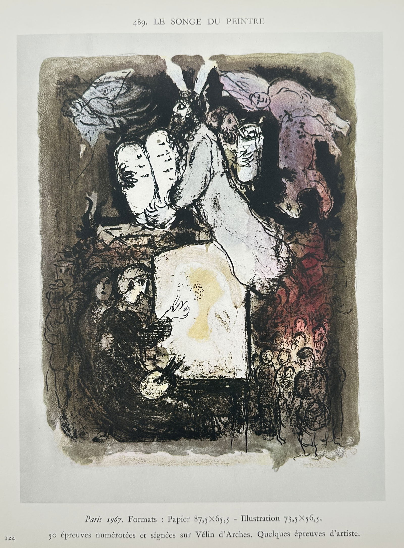 Marc Chagall (1887–1985), after – The Dream of the Painter – Offset print (20th Century) (1 of 2)