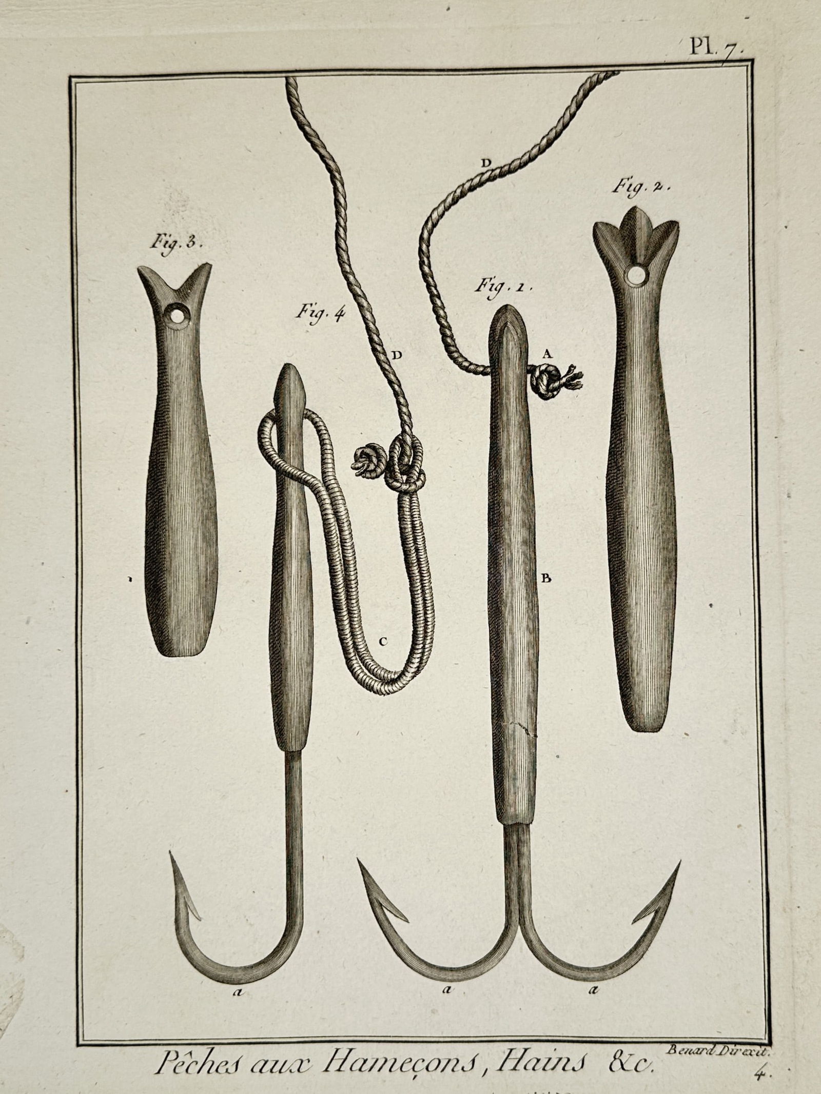 Robert Benard (1734-1777) – Fishing with Hooks and Lines – Etching (1762) (1 of 2)