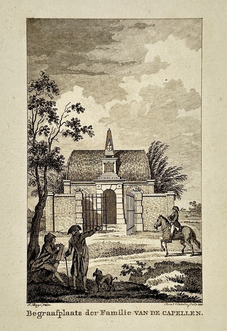 Jacobus Buys (1724–1801) – Burial Place of the Van de Capellen Family – Etching (18th Century) (1 of 2)