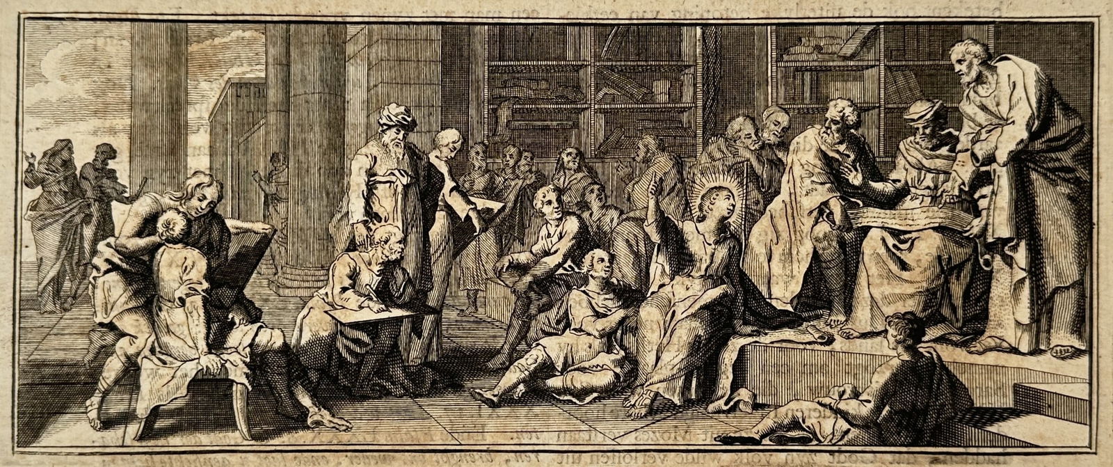 Pietro Testa (1612–1650) – The Symposium of Plato – Etching (1648) (1 of 2)