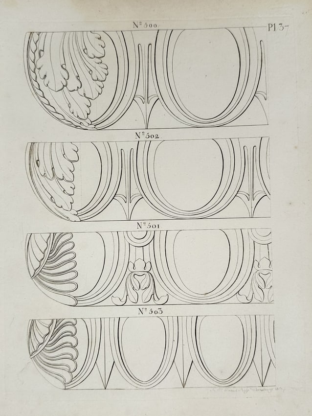 Joseph Beunat (Active 1805–1825) – Neoclassical Architectural Frieze Ornaments (1 of 2)