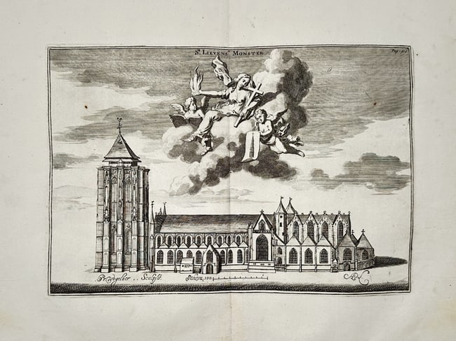 Mattheus Smallegange (1624–1710) – View of the Sint-Lievensmonstertoren (1 of 2)