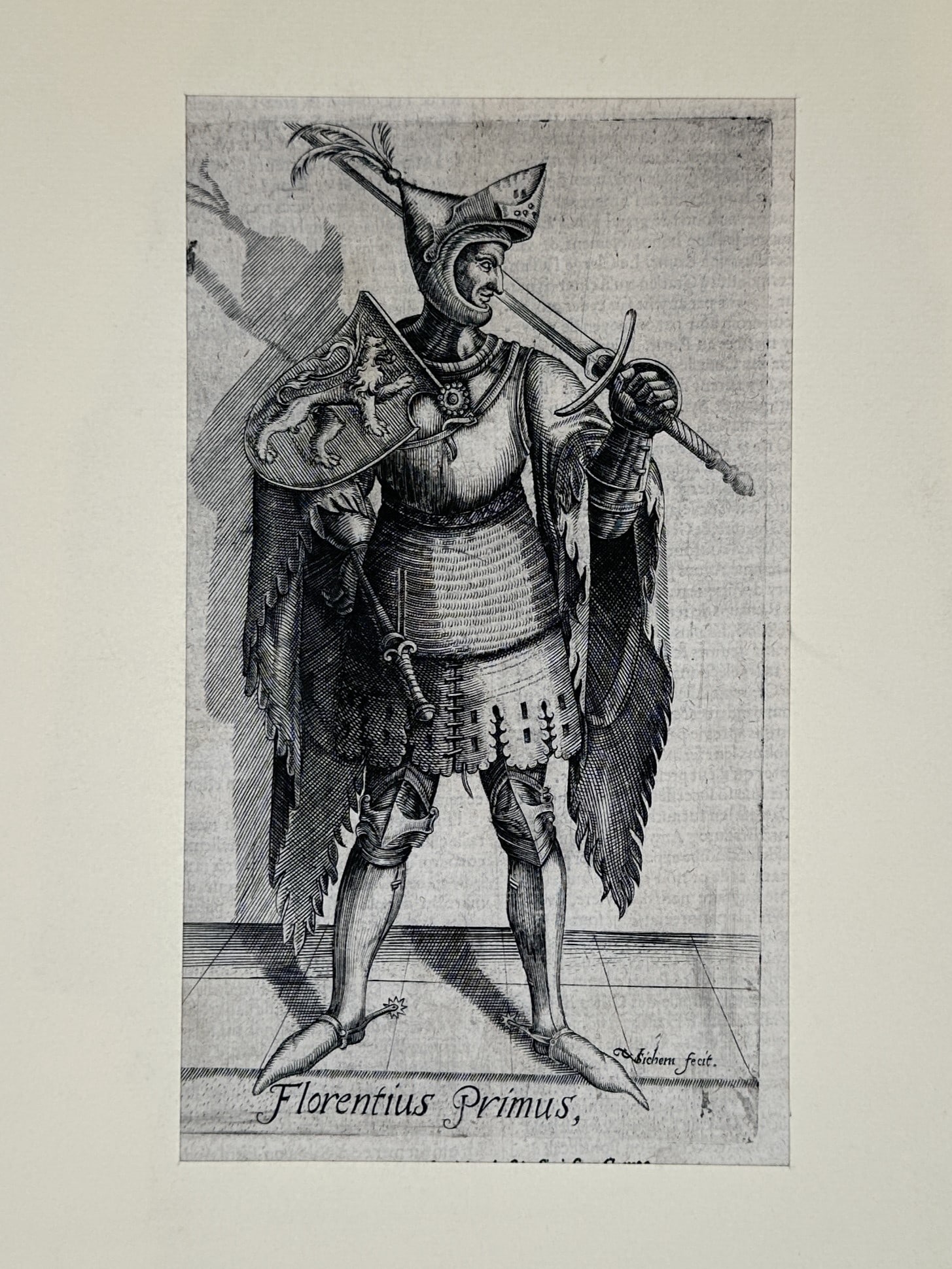 Christoffel van Sichem the Younger – Portrait of Count Floris I of Holland – Woodcut (17th (1 of 2)