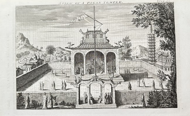 John Harris (fl. 1686–1730) – A View of a Pagan Temple (East Asian) (1 of 2)