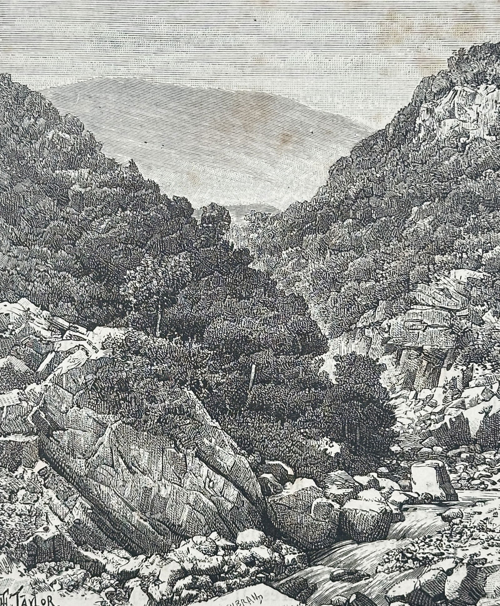 Victor Duruy – View of the Gorge in Erymanthos – Etching (19th Century) (1 of 3)