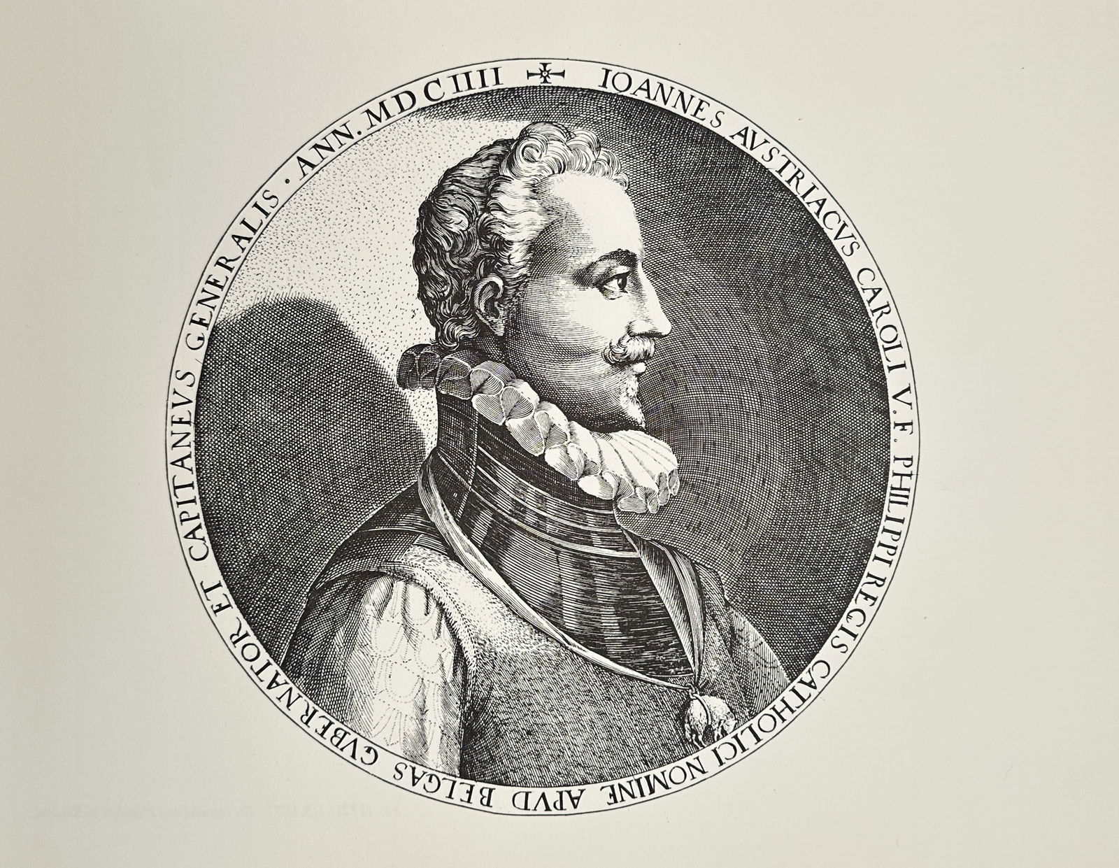 Frans Hogenberg (1535–1590), after – Portrait of Don John of Austria – Lithograph (20th (1 of 2)