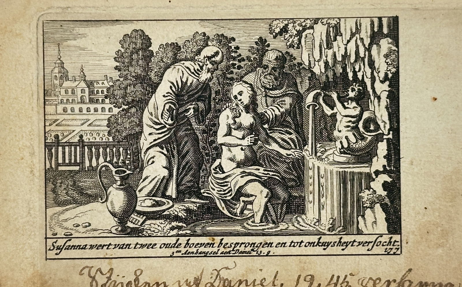 Pieter Hendriksz. Schut (1618–1660) – Susanna Accused by the Two Elders – Etching (1659) (1 of 2)