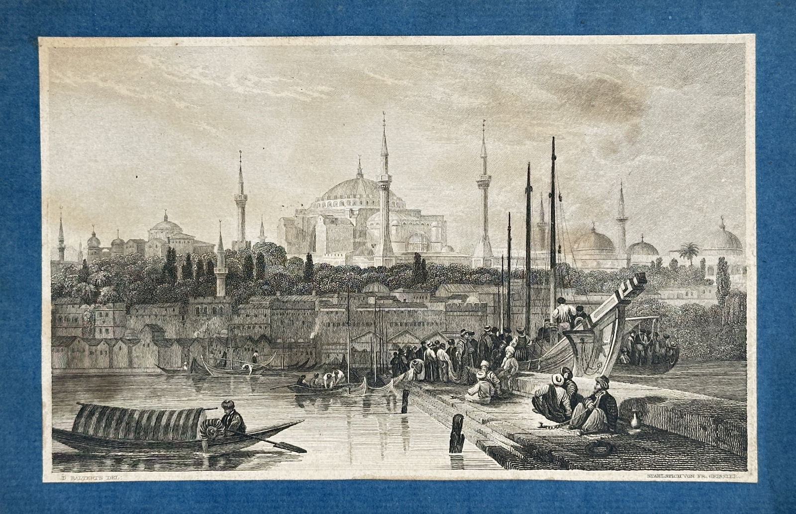 David Roberts (1796–1864) – Hagia Sophia, Constantinople – Engraving (c. 1845) (1 of 2)