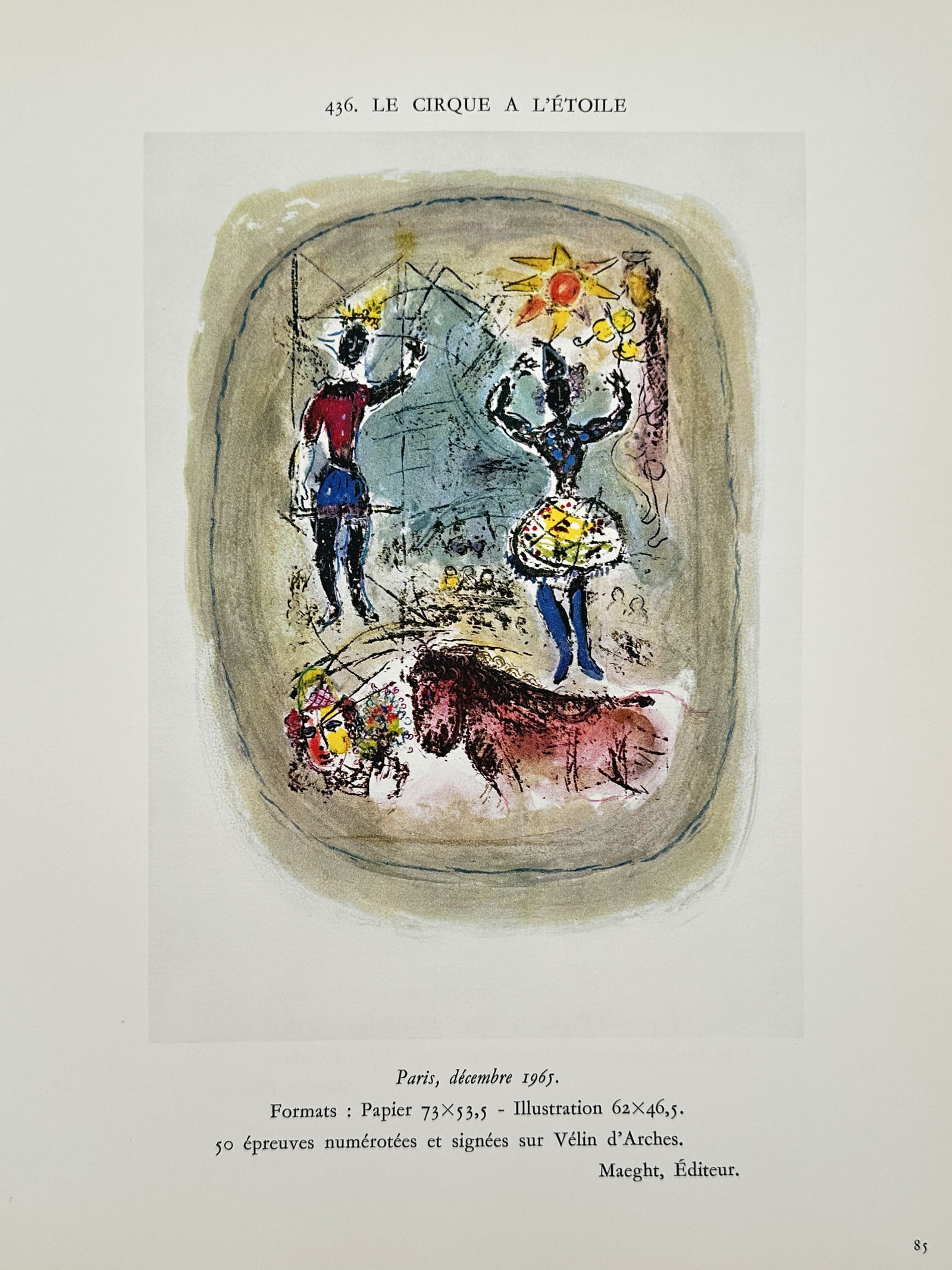 Marc Chagall (1887–1985), after – The Star Circus – Offset print (20th Century) (1 of 2)