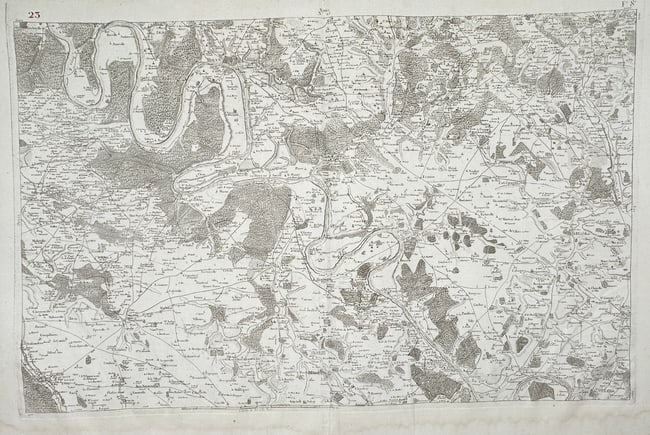 Joseph de Ferraris (1726–1814) – Map of the Region of Rouen and the Seine Valley – France (1 of 2)