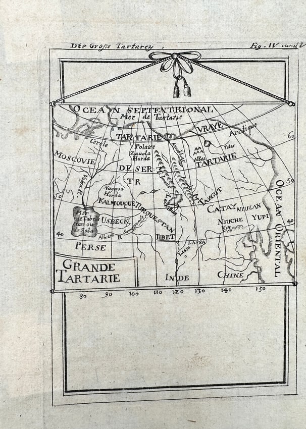 Alain Manesson Mallet (1630–1706) – Map of Great Tartary – Asia – Engraving (1685) (1 of 3)
