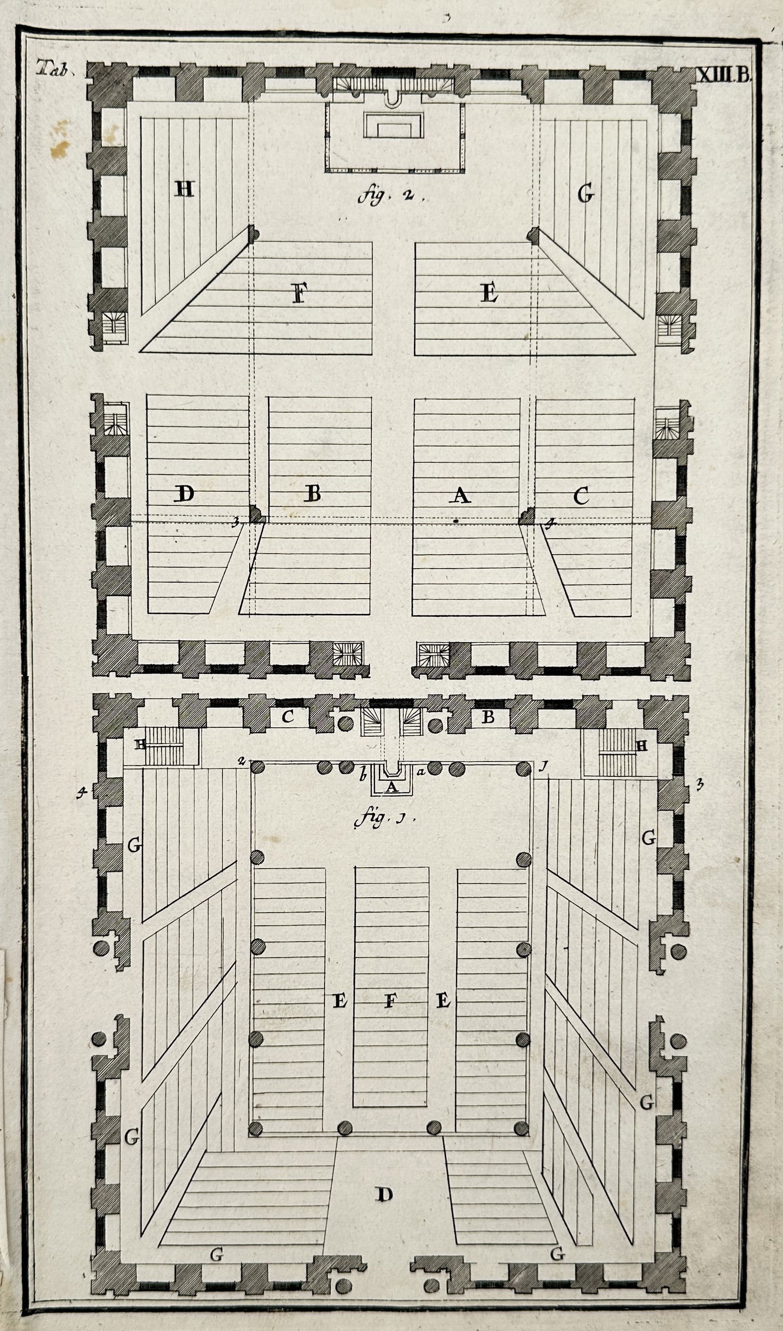 Leonhard Christoph Sturm (1669-1719) – Architectural Floor Plans for Church Interiors – (1 of 2)