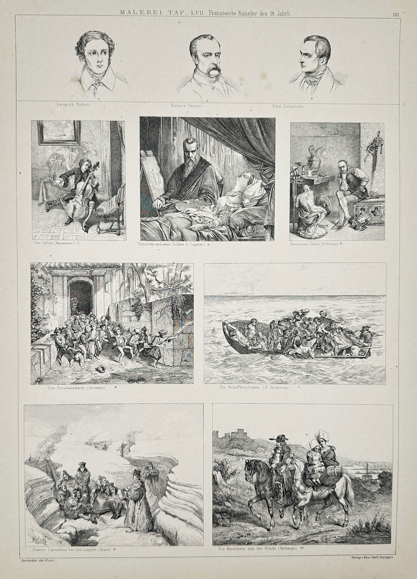 Paul Neff (19th Century) – Compilation of 19th Century French Paintings – Engraving (19th (1 of 2)