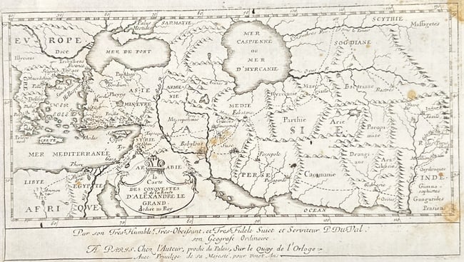 Pierre Duval (1619–1683) – Map of the Conquests of Alexander the Great – Central (1 of 3)