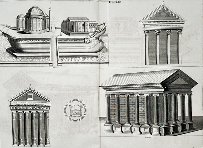 Pietro Santo Bartoli (1635–1700) – Architectural Study of Ancient Temples and Ritual Structures (1 of 2)