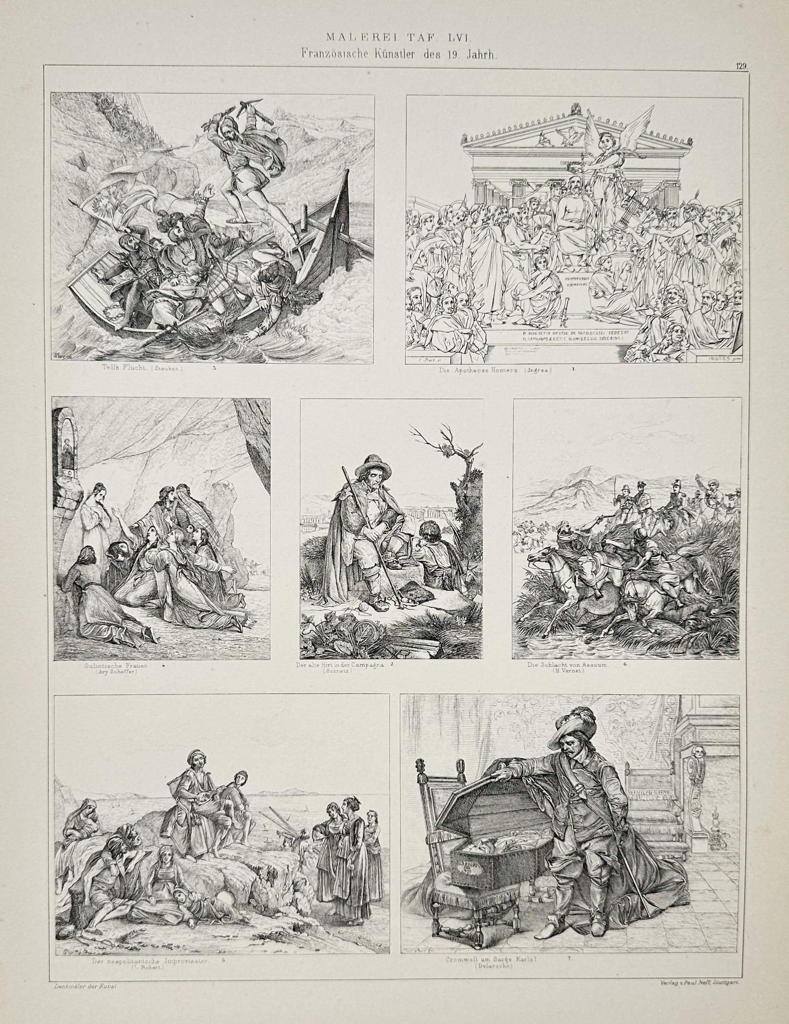 Paul Neff (Publisher) – Compilation of French Artistic Scenes – Engraving (19th Century) (1 of 2)