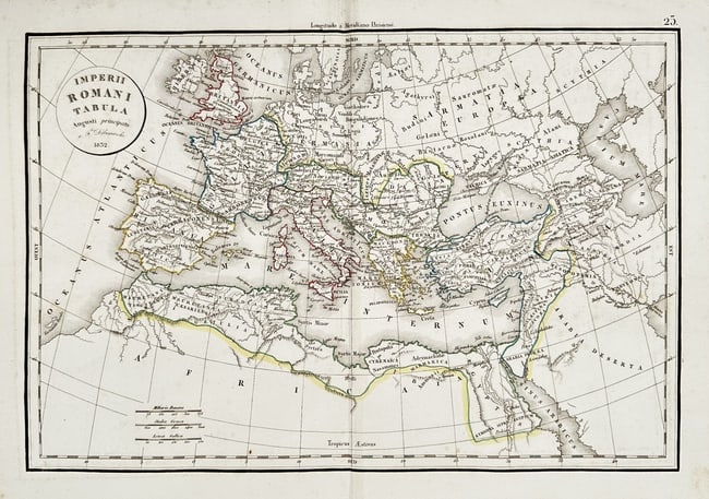 Felix Delamanche (1805-1867) – Map of the Roman Empire – Europe and Mediterranean (1 of 2)