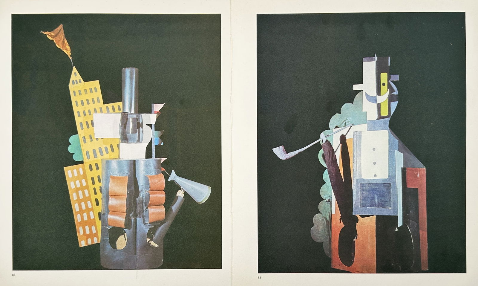 Pablo Picasso – Set of 2: Cubist Costume Designs for Parade – Offset print (20th Century): "Cubist Costume Designs for Parade" features two vibrant plates illustrating the avant-garde theatrical designs created for the 1917 Ballets Russes production. The first plate depicts the Manager from