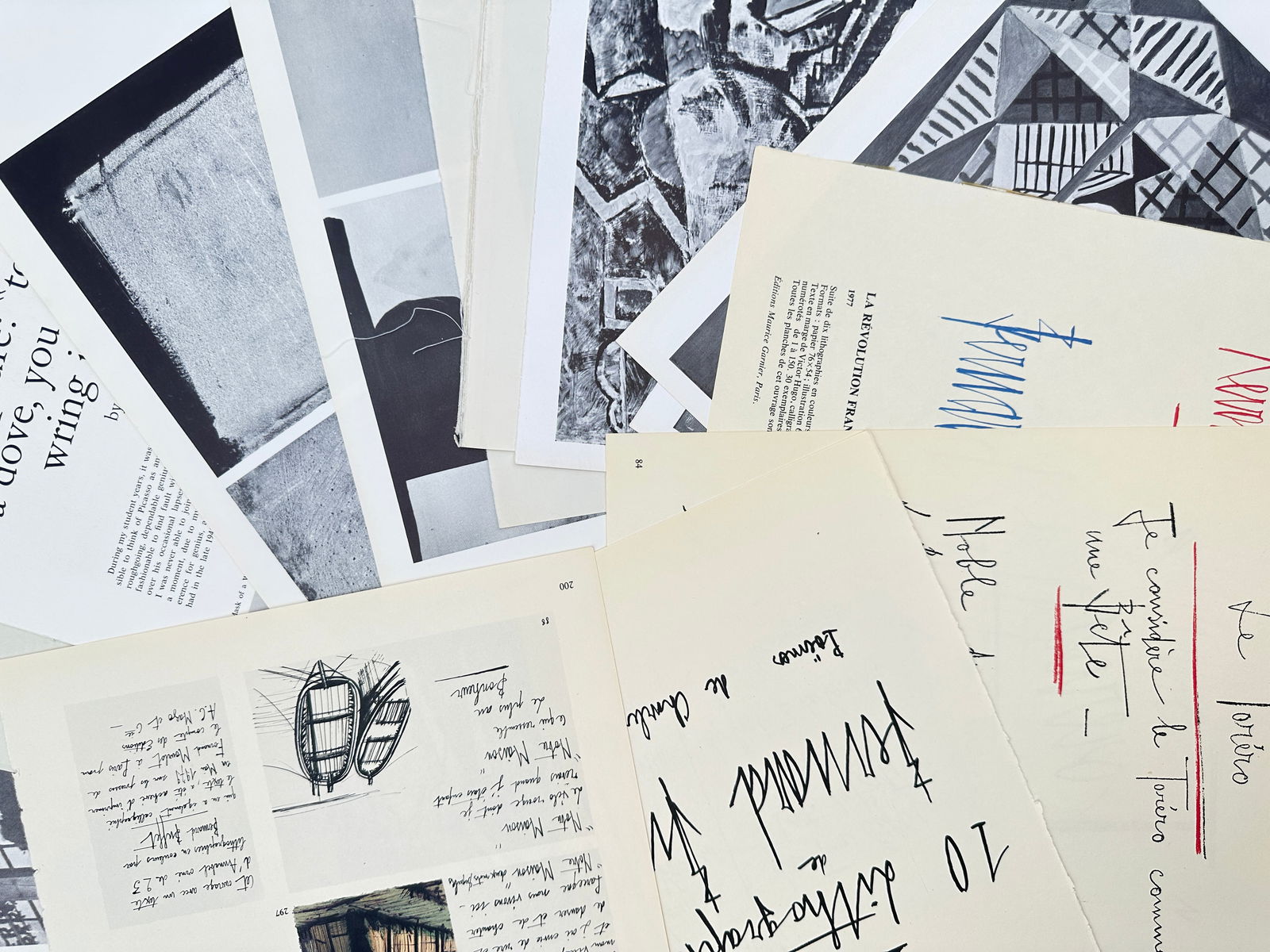 Bernard Buffet, after – Set of 15: Illustrated Exhibition Pages and Texts – Offset print (20th (1 of 3)