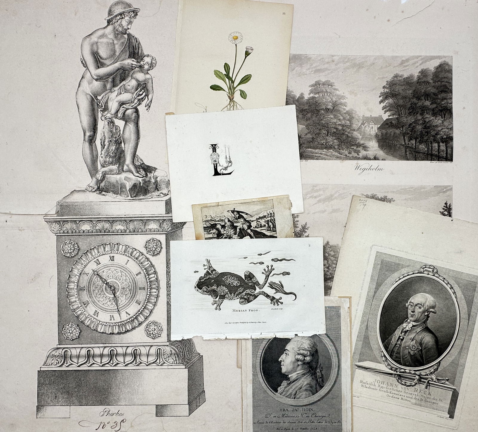 Unknown Artist – Set of 9: Assorted Historical Prints, Portraits, and Ephemera – Engraving (1 of 2)