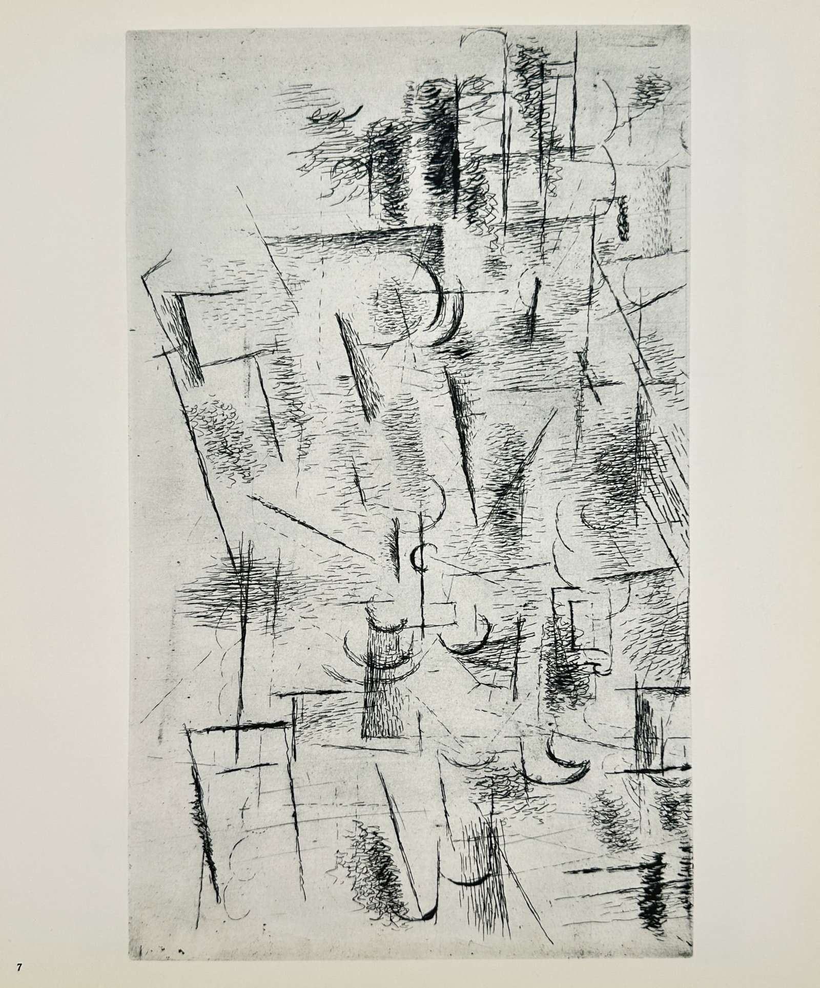 Georges Braque (1882–1963), after – Composition – Offset print (20th Century): "Composition." This work is a 20th Century offset print based on a cubist composition by the French artist Georges Braque and was included in a portfolio published by Maeght in Paris. Georges Braque w