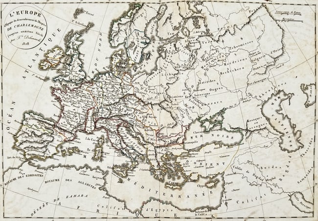 Felix Delamarche (1789-1830) – Map of Ancient Spain – Spain – Engraving (1827) (1 of 2)