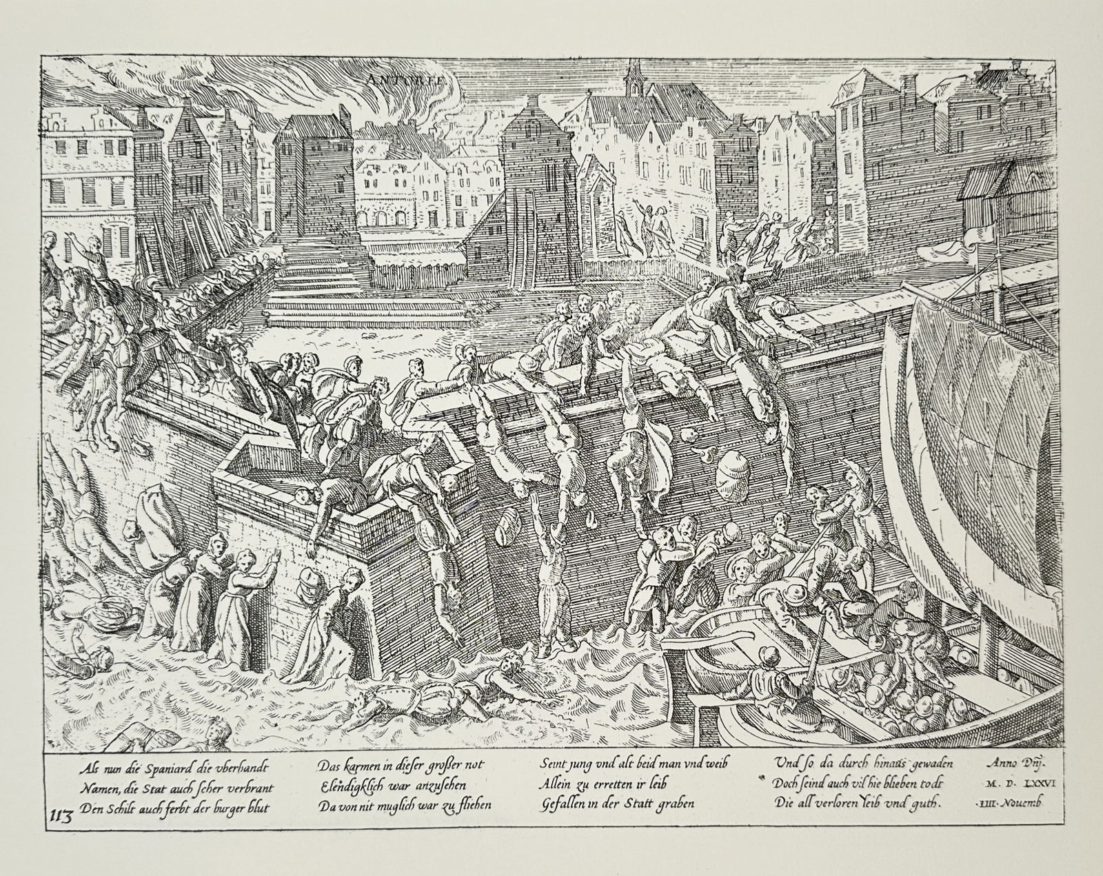 Frans Hogenberg (c. 1535–1590) – Execution of Egmont and Horn – Engraving (1960s): "Die execution des Grauen von Egmont un Horn am. 5. Junii. 1568." This engraving from a twentieth-century edition illustrates the public execution of the Counts of Egmont and Horn in Brussels and was
