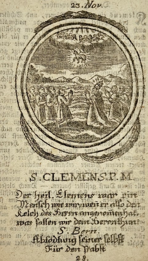 Unknown Artist (18th Century) – Saint Clement – Copperplate engraving (mid-18th century) (1 of 2)