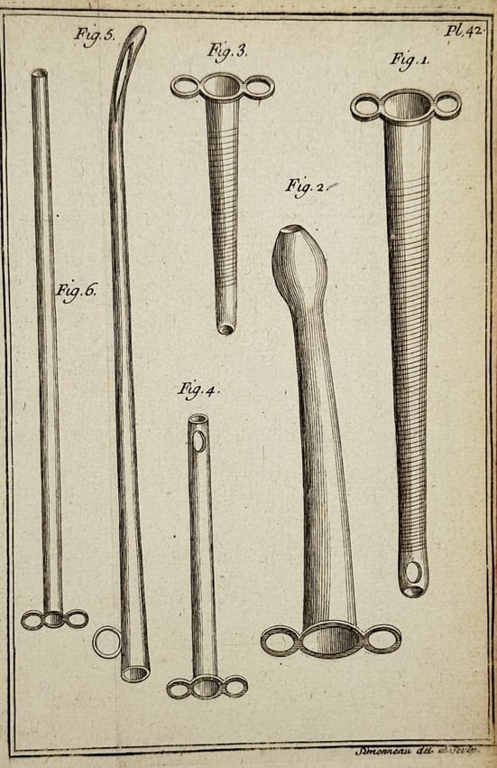 Denis Diderot (1713–1784) – View of Surgical Instruments – Engraving (1762) (1 of 2)
