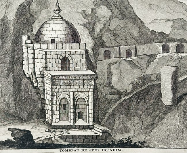 Cornelis de Bruijn (1652–1727) – View of the Tomb of Seid Ibrahim – Engraving (1718) (1 of 3)